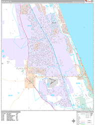 Palm Coast Wall Map Premium Style 2026